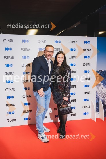  Gorazd Mauri, EWOL Group;  Gloria Kotnik, deskarka na snegu 100-letnica blagovne znamke Colmar