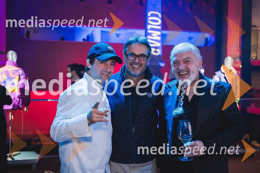  Tomaž Kavčič, kuharski mojster, Pri Lojzetu, Zemono, podpredsednik BASS;  Jernej Kuntner, igralec;  Milan Gačanovič - Gacho, modni guru100-letnica blagovne znamke Colmar