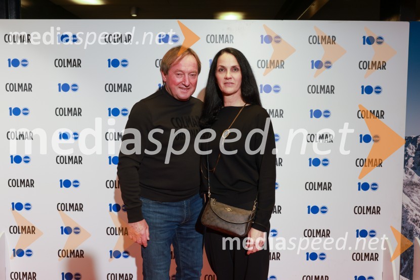  Bojan Križaj, nekdanji smučar;  Špela Križaj100-letnica blagovne znamke Colmar