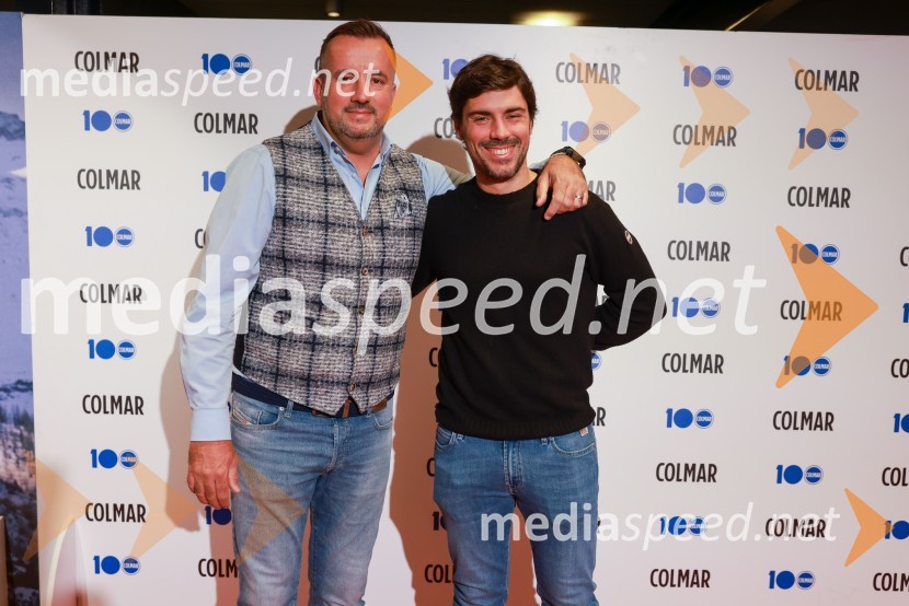  Robert Šterpin, direktor, Bora d.o.o.;  Stefano Colombo, direktor prodaje in marketinga blagovne znamke Colmar100-letnica blagovne znamke Colmar