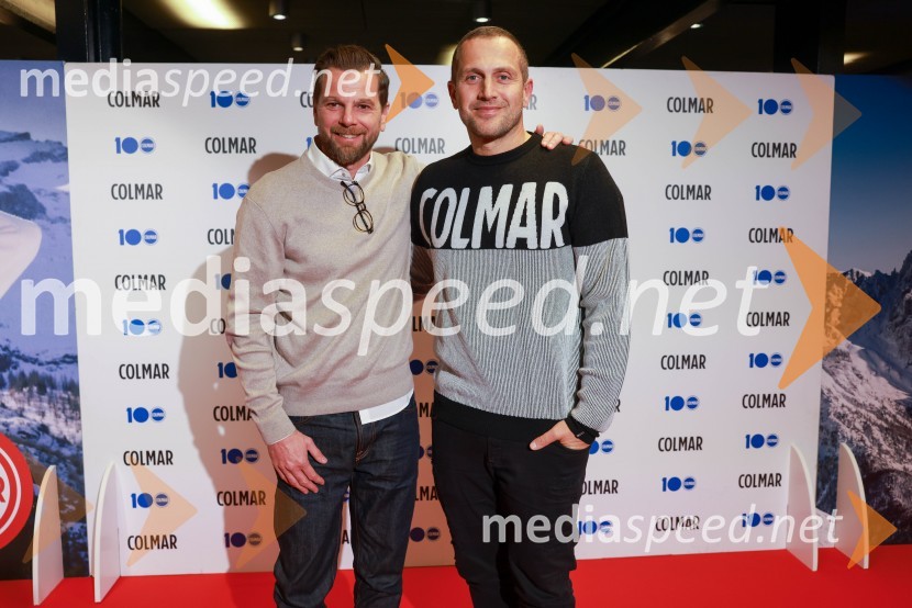  Boštjan Novak, Bora d.o.o.;  Jure Košir, nekdanji smučar100-letnica blagovne znamke Colmar