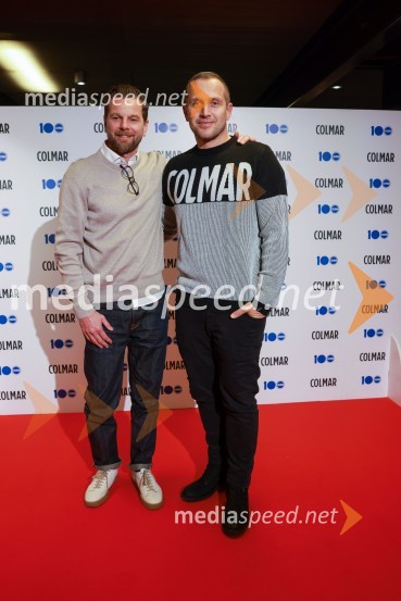  Boštjan Novak, Bora d.o.o.;  Jure Košir, nekdanji smučar100-letnica blagovne znamke Colmar