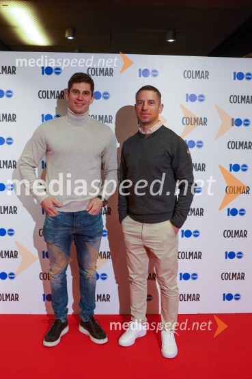  Žan Kranjec, smučar;  Rene  Mlekuž, nekdanji smučar, organizator Grubinega memoriala100-letnica blagovne znamke Colmar