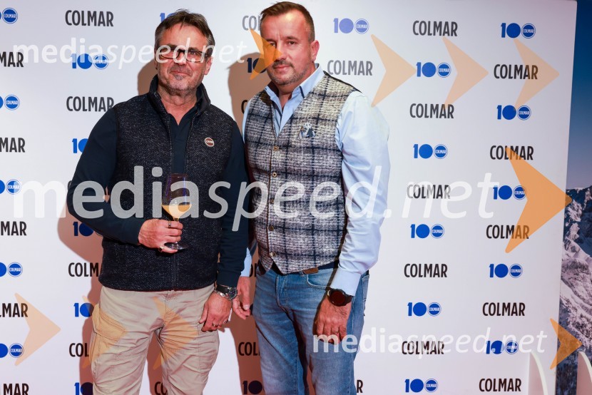  Jernej Kuntner, igralec;  Robert Šterpin, direktor, Bora d.o.o.100-letnica blagovne znamke Colmar