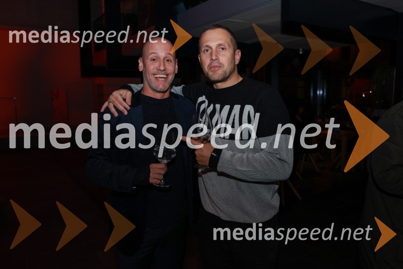  Peter Poles, televizijski voditelj;  Jure Košir, nekdanji smučar100-letnica blagovne znamke Colmar