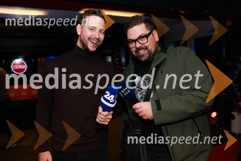  Alen Podlesnik, moderator, novinar POP TV;  Nejc Simšič, novinar100-letnica blagovne znamke Colmar
