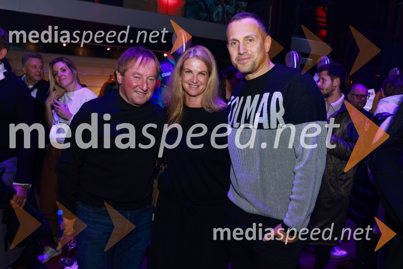  Bojan Križaj, nekdanji smučar;  Špela Pretnar, nekdanja smučarka in predstavnica za odnose z javnostmi, Smučarska zveza Slovenije ;  Jure Košir, nekdanji smučar100-letnica blagovne znamke Colmar