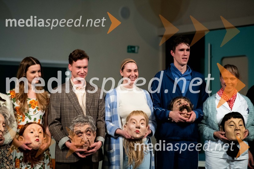  Lucija Harum, igralka, pevka;  Žan Brelih Hatunić, igralec;  Maša Grošelj, igralka;  Urban Kuntarič, igralec;  Manca  Ogorevc, igralkaParadiž, premiera v SLG Celje