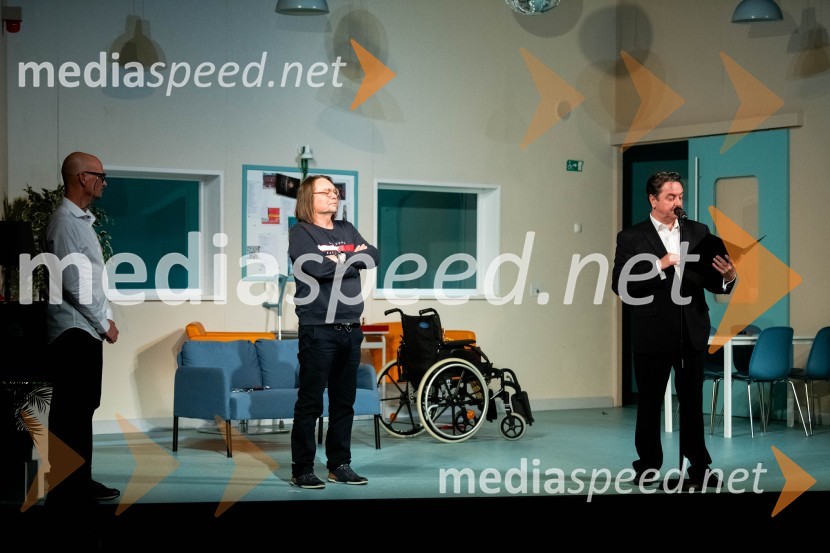  Miha Golob, upravnik in umetniški vodja, SLG Celje;  Bojan Umek, igralec;  Renato Jenček, igralecParadiž, premiera v SLG Celje