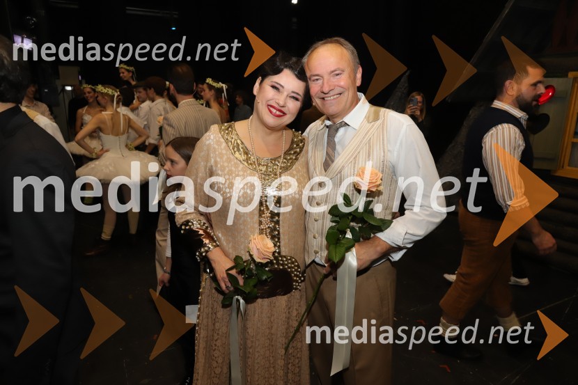  Dada Kladenik, pevka;  Dušan Topolovec, operni pevecPlaninska roža, premiera opere v SNG Maribor