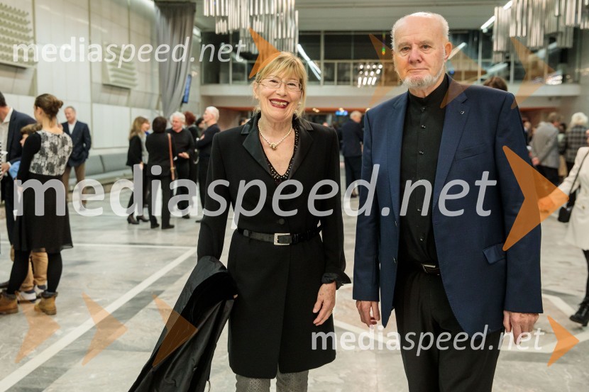  Nevenka Leban Orešič, pianistka, častna konzulka Republike Litve;  Ivan  Leban, funkcionar IZSMadžarski narodni filharmonični orkester na odru Cankarjevega doma