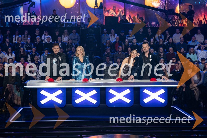  Lado Bizovičar, igralec;  Marjetka Vovk, pevka, duo Maraaya;  Ana Klašnja, balerina;  Andrej Škufca, štirikratni svetovni plesni prvak in plesni sodnikSlovenija ima talent 2023, peta polfinalna oddaja