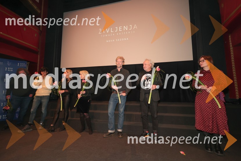  Primož Pirnat, igralec;  Jernej Kogovšek, igralec;  Katarina Čas, igralka;  Špela Levičnik Oblak, scenaristka;  Matija  Vastl, igralec;  Peter Bratuša, režiser;  Barbara Daljavec, RTV SLOŽivljenja Tomaža Kajzerja, druga sezona nanizanke