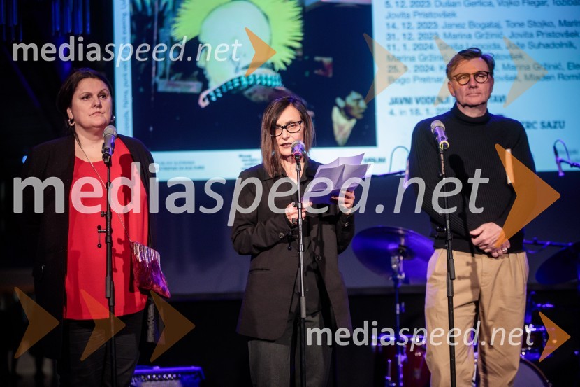  Uršula Cetinski, generalna direktorica, Cankarjev dom; dr. Marina Gržinić, ZRC SAZU; prof. dr. Oto Luthar, znanstveni svetnik in direktor ZRC SAZUOdprtje razstave Slovenski punk in fotografija, Cankarjev dom