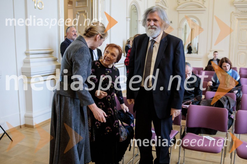 dr. Barbara Jaki, direktorica Narodne galerije Ljubljana, muzejska svetnica;  ... ; prof. dr. Milček Komelj, SAZUPredstavitev monografije Mojstri slovenskega impresionizma