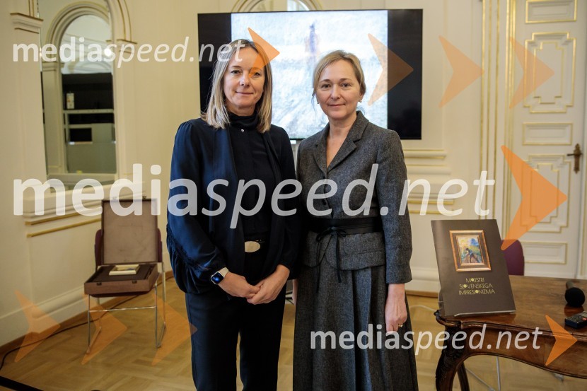  Simona Mele, predsednica uprave Mladinska knjiga; dr. Barbara Jaki, direktorica Narodne galerije Ljubljana, muzejska svetnicaPredstavitev monografije Mojstri slovenskega impresionizma