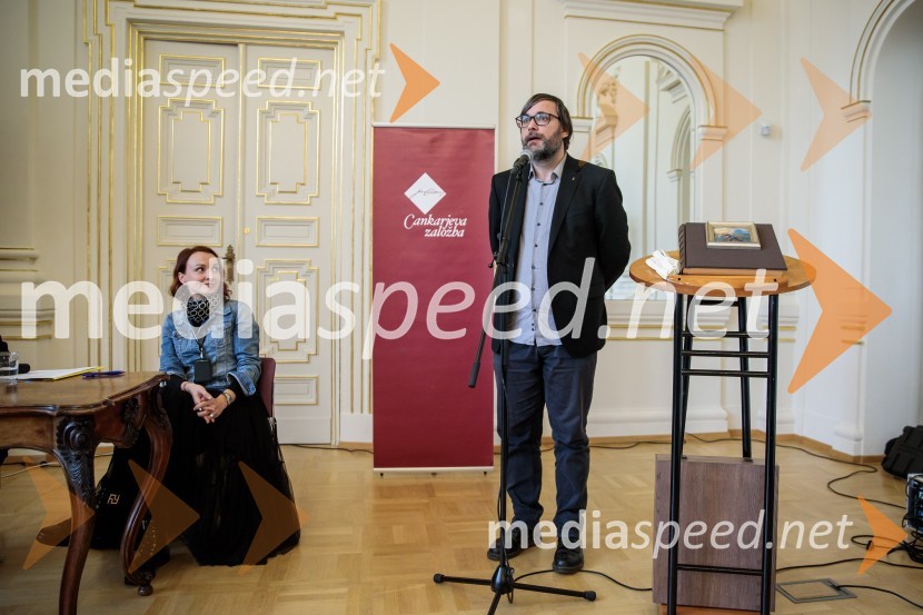  Nina Žitko Pucer, urednica, Cankarjeva založba;  Aljoša Harlamov, urednik Cankarjeve založbePredstavitev monografije Mojstri slovenskega impresionizma