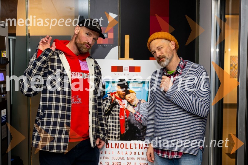   Leon Zuodar, slikar;  Miha Perne, slikarOdprtje razstave: Beli sladoled - Polnoletna, Generali Galerija