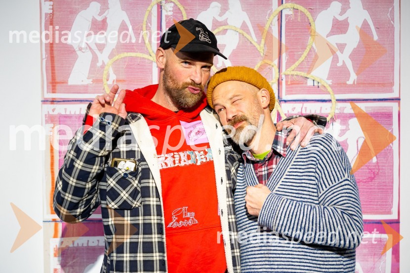   Leon Zuodar, slikar;  Miha Perne, slikarOdprtje razstave: Beli sladoled - Polnoletna, Generali Galerija