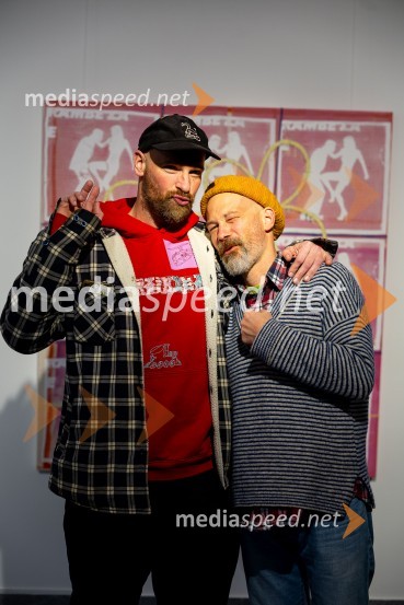   Leon Zuodar, slikar;  Miha Perne, slikarOdprtje razstave: Beli sladoled - Polnoletna, Generali Galerija