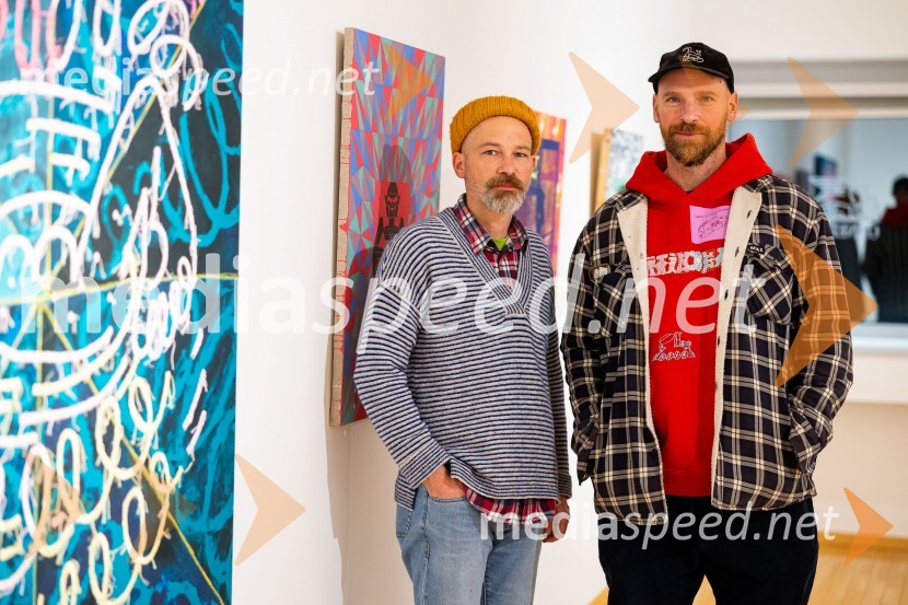  Miha Perne, slikar;   Leon Zuodar, slikarOdprtje razstave: Beli sladoled - Polnoletna, Generali Galerija