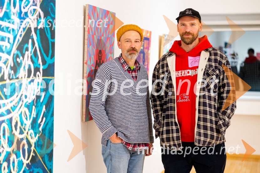  Miha Perne, slikar;   Leon Zuodar, slikarOdprtje razstave: Beli sladoled - Polnoletna, Generali Galerija