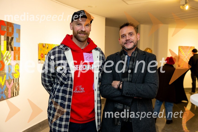   Leon Zuodar, slikar;  Matej Demšar, GeneraliOdprtje razstave: Beli sladoled - Polnoletna, Generali Galerija