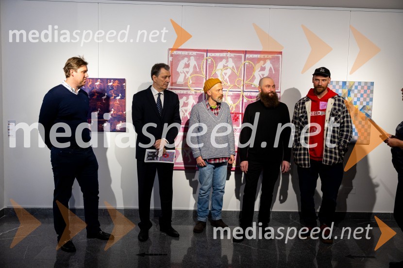  Matija Gantar, namestnik predsednika upravnega odbora družbe KD Group d.d;  Matija Šenk, Generali;  Miha Perne, slikar;  Adrijan Praznik, slikar in kurator;   Leon Zuodar, slikarOdprtje razstave: Beli sladoled - Polnoletna, Generali Galerija