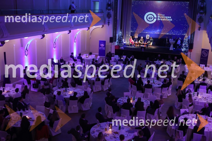 AmCham Poslovna liderka in Poslovni lider leta 2024 sta Anita Ogulin in dr. Jure Leskovec