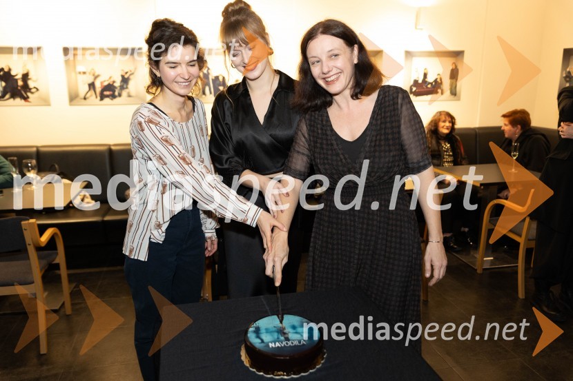  Nina Čehovin, kostumografka;  Julita Kropec, igralka;  Ana Duša, pisateljica, režiserkaNavodila, premiera drame v MGL