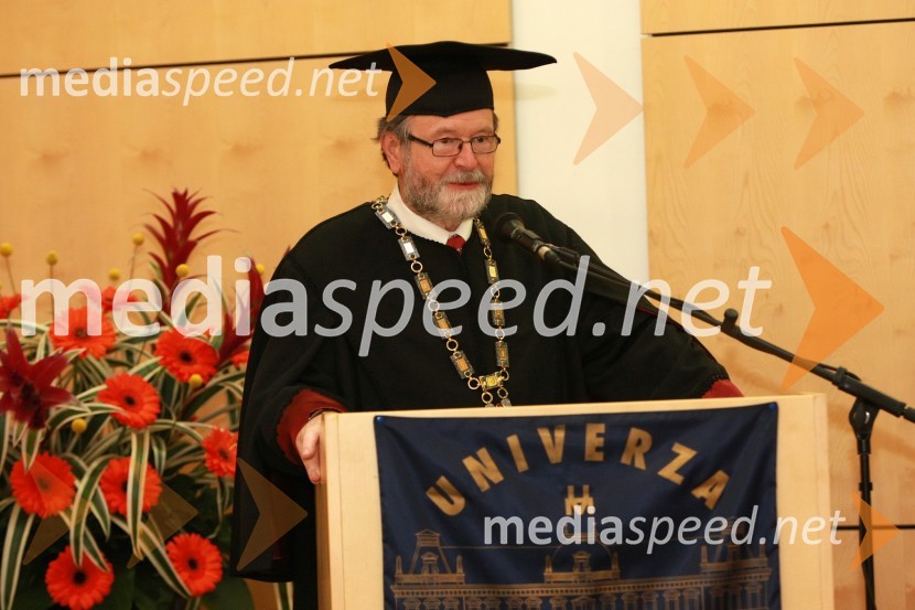 Prof. dr. Ivan Rozman, rektor Univerze v MariboruUniverza v Mariboru: Promocija doktorjev znanosti, april 2009