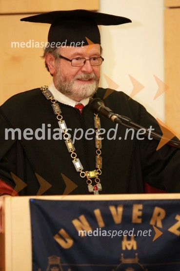 Prof. dr. Ivan Rozman, rektor Univerze v MariboruUniverza v Mariboru: Promocija doktorjev znanosti, april 2009