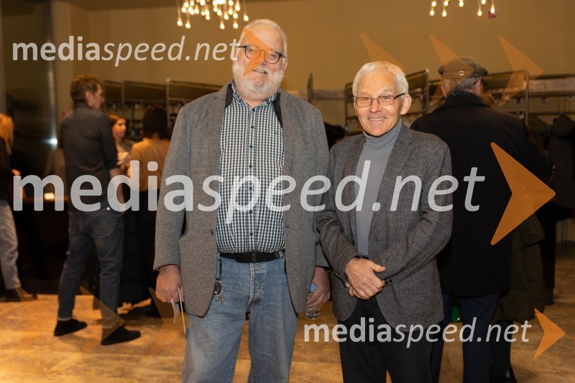  Goro Osojnik, igralec;  Anton Peršak, nekdanji minister za kulturoMeduza, premiera monodrame v MGL