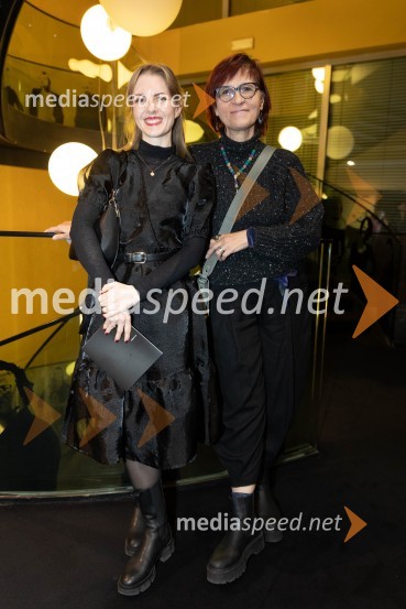  Lena Hribar  Škrlec, igralka;  Jana Kovač Valdes, plesna pedagoginja in koreografinja Meduza, premiera monodrame v MGL