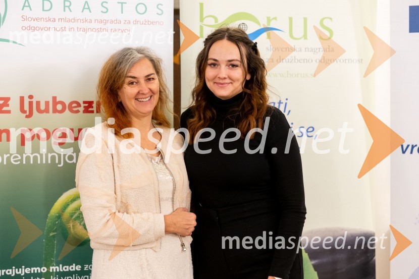 mag. Natalie Cvikl Postružnik, Insights, Ltd.;  Danaja Postružnik, Insightd d.o.oHorus in Adrastos 2023, slavnostna podelitev nagrad