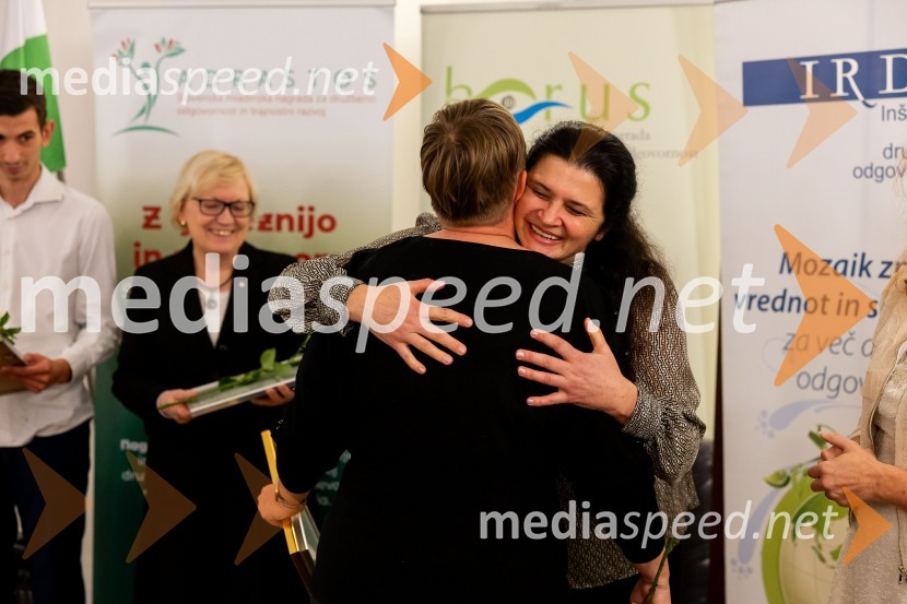  Tina Cipot, vodja službe za korporativno komuniciranje, Lidl d.o.o. k.d.; mag. Anita Hrast, direktorica, Inštitut IRDO, Inštitut za razvoj družbene odgovornosti Horus in Adrastos 2023, slavnostna podelitev nagrad