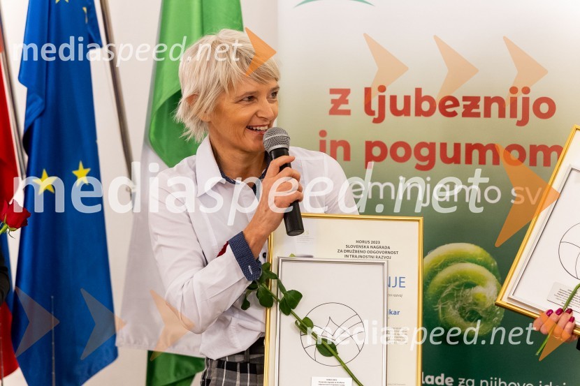  Katjuša  Koprivnikar, ravnateljica Centra IRISHorus in Adrastos 2023, slavnostna podelitev nagrad