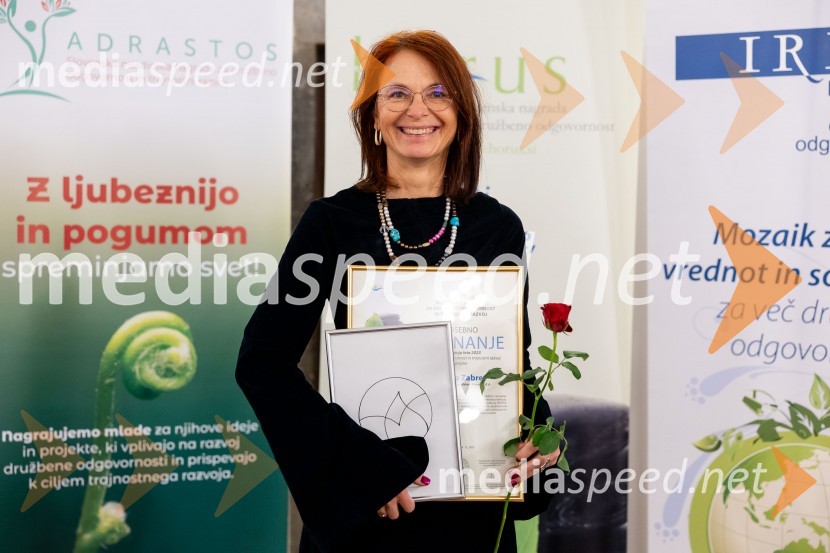  Metka Zabret, služba za odnose z javnostmi Telekom Slovenije d.d.Horus in Adrastos 2023, slavnostna podelitev nagrad
