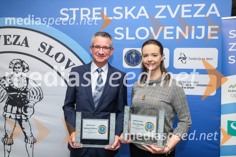  Rajmond Debevec, športni strelec;  Živa Dvoršak, strelka, SD OlimpijaPodeljena priznanja za najboljše strelke in strelce v letu 2023