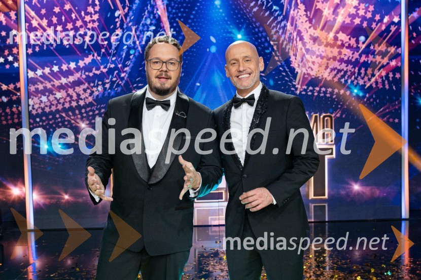  Sašo Stare, stand up komik, voditelj;  Peter Poles, televizijski voditeljZmagovalec letošnjih Talentov je Domen Kljun