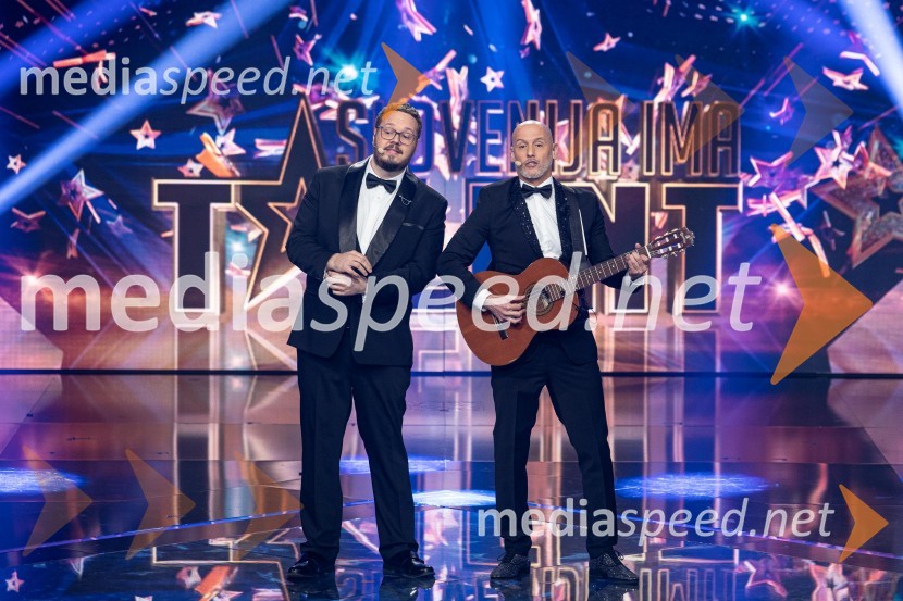  Sašo Stare, stand up komik, voditelj;  Peter Poles, televizijski voditeljZmagovalec letošnjih Talentov je Domen Kljun