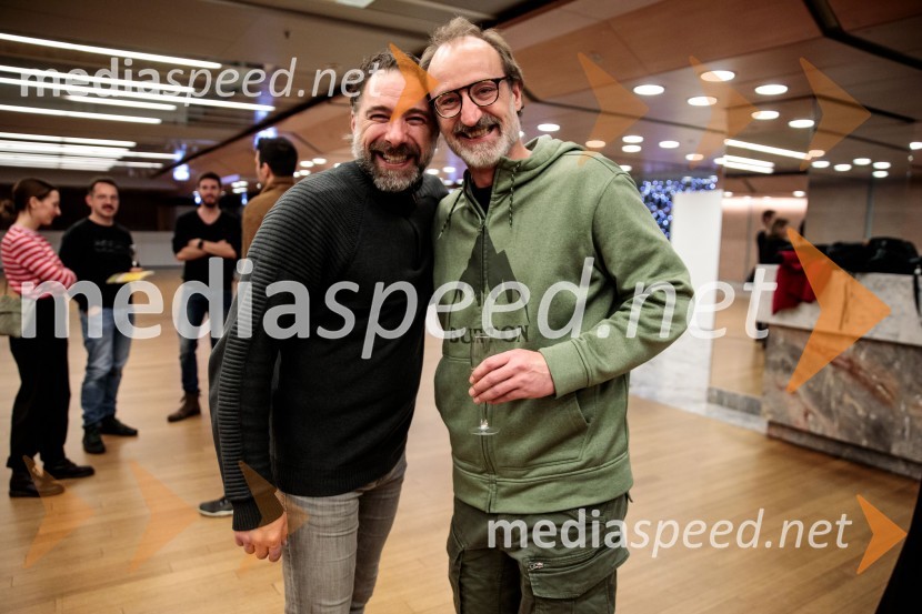  Gorazd Žilavec, igralec;  Blaž Valič, igralecPod svobodnim soncem, premiera koprodukcijske uprizoritve v Cankarjevem domu