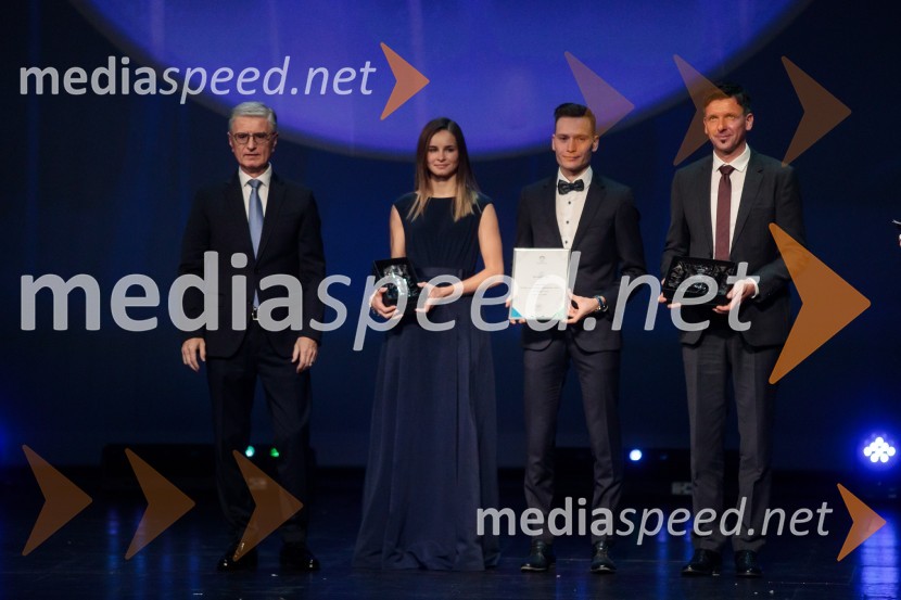  Franjo Bobinac, podpredsednik in generalni direktor za globalni marketing, Hisense International., predsednik Rokometne zveze Slovenije;  Nika Križnar, smučarska skakalka;  Anže Lanišek, smučarski skakalec;  Zoran  Zupančič, trener ženske skakalne reprezentanceŠportnik leta 2023