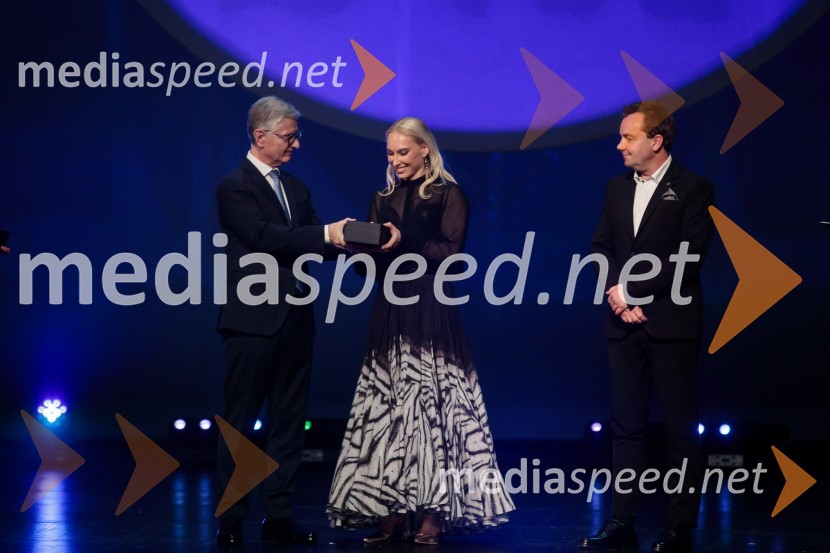  Franjo Bobinac, podpredsednik in generalni direktor za globalni marketing, Hisense International., predsednik Rokometne zveze Slovenije;  Janja Garnbret, športna plezalka;  Roman Krajnik, trener Janje GarnbretŠportnik leta 2023