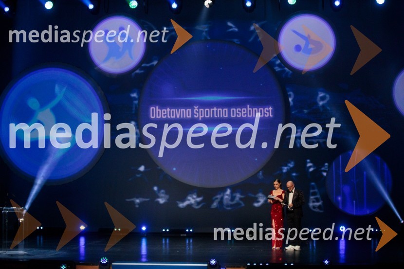  Flora Ema Lotrič, pevka;  Anže Bašelj, voditeljŠportnik leta 2023