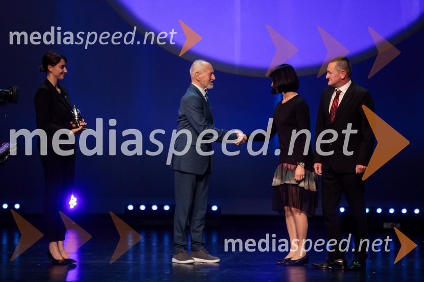  Miroslav Cerar, nekdanji gimnastičar, nekdanji predsednik Odbora za podeljevanje Bloudkovih priznanj;  Marjeta Pogačar;  Mirko PogačarŠportnik leta 2023