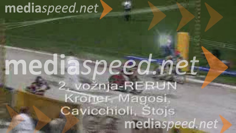 2. vožnja - RERUN:
Denis Štojs, Tobias Kroner, Norbert MagosiSPEEDWAY, SP ekip, kvalifikacije 1