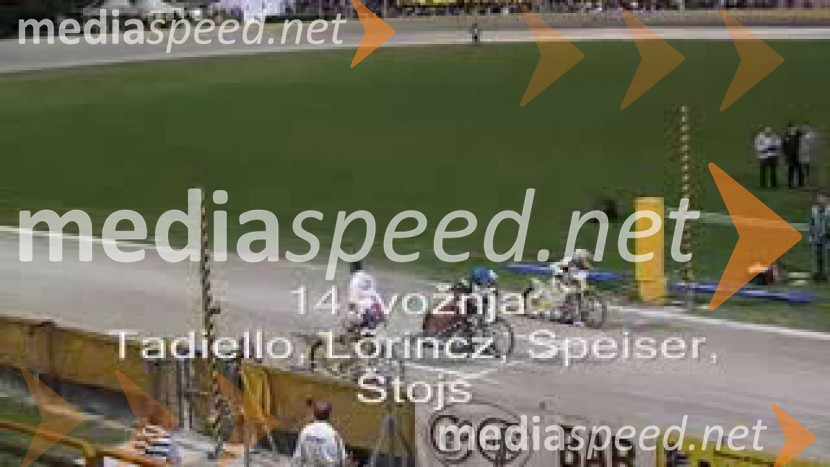 14. vožnja:
Denis Štojs, Richard Speiser, Mattia Tadiello, Attila LörinczSPEEDWAY, SP ekip, kvalifikacije 1