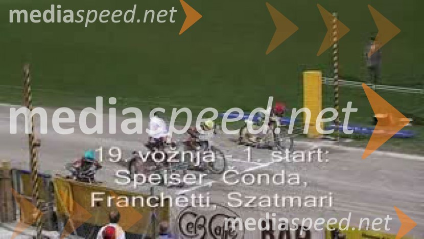 19. vožnja:
1. start in padec Richarda SpeiserjaSPEEDWAY, SP ekip, kvalifikacije 1