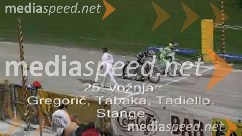 25. vožnja:
Jozsef Tabaka, Thomas Stange, Maks Gregorič, Mattia TadielloSPEEDWAY, SP ekip, kvalifikacije 1